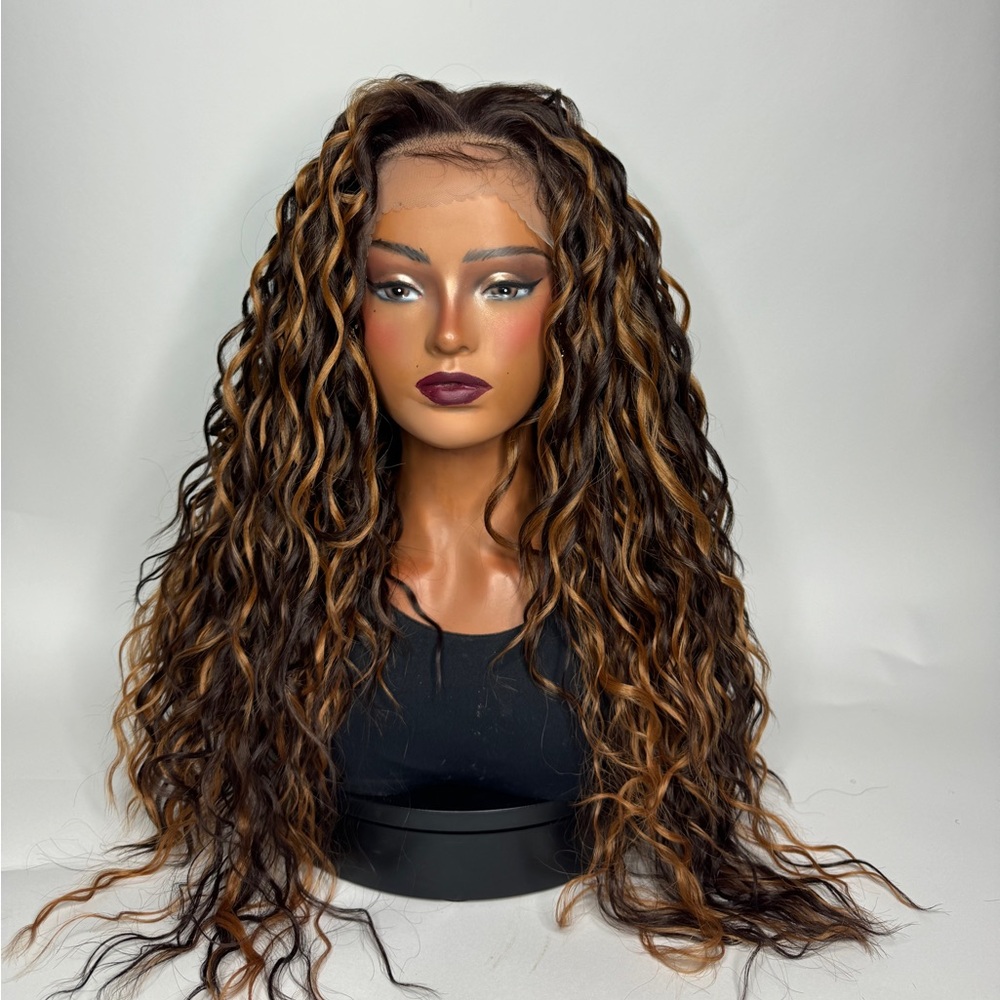CLEARANCE IVY| 28”  DEEP CURLY 13X6 FREE PART LACE FRONT WIG